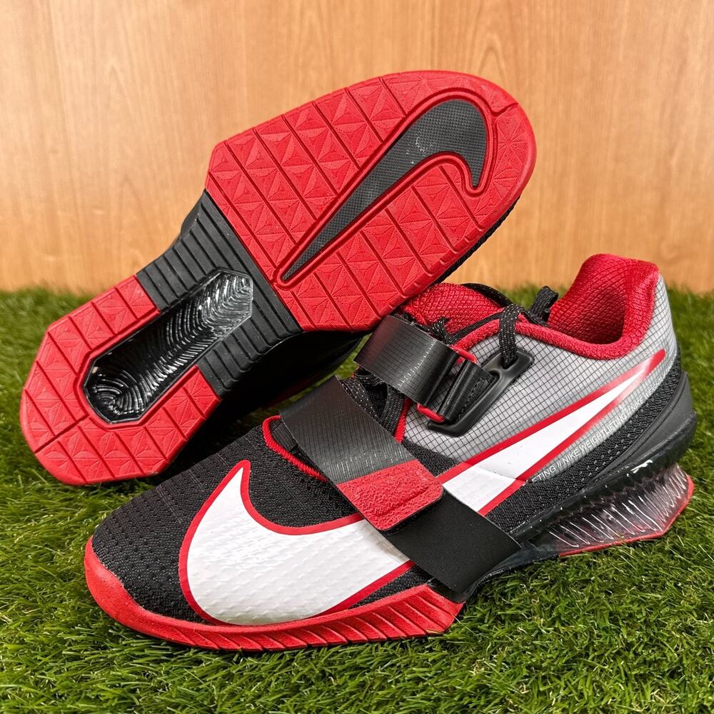 Nike Romaleos 4 Black University Red Weightlifting Shoes CD3463-003 Men's Sz 7.5